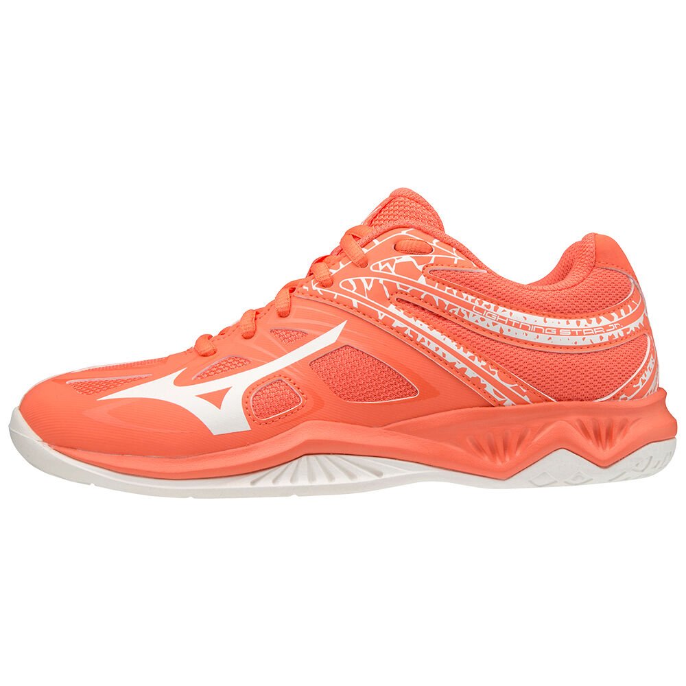 Mizuno Lightning Star Z5 - Bayan Voleybol Ayakkabısı - Mercan/Beyaz/Mercan Türkiye (RLUWQY-857)